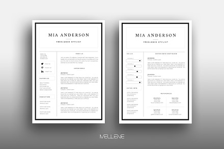 Resume / CV template - Mia