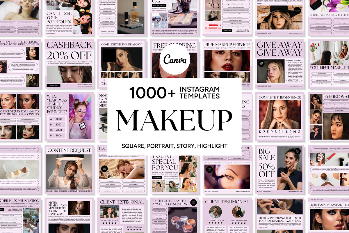 Makeup Social Media Template, a Social Media Template by Kalubuak (Photo 1 of 10)