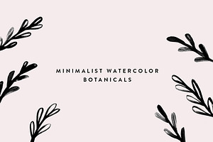 Minimal Watercolor Botanicals