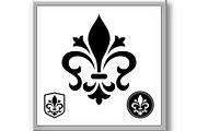 Black royal lily on a white, a Duotone Icon by RODINA (Thumbnail 3 of 3)