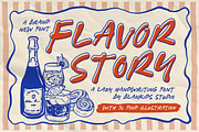 Flavor Story a Lazy Handwriting Font, a Handwritten Font by Blankids Studio (Thumbnail 1 of 13)
