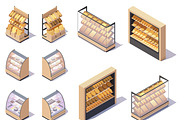 Vector isometric grocery equipment, a Food Illustration by tele52 (Thumbnail 7 of 11)
