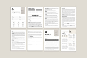 Beige Social Media Contract Template