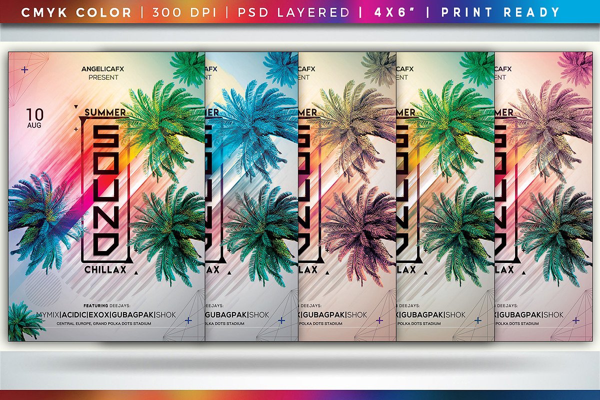 Summer Sound Chillax, a Flyer Template by angelicafx (Photo 2 of 2)
