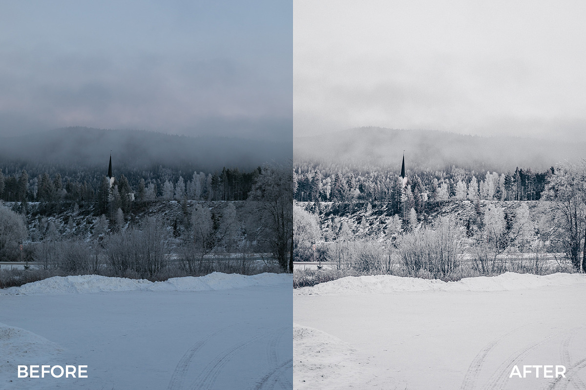 Festive Winter Preset Bundle, an Action Add-On by in between details (Photo 8 of 17)