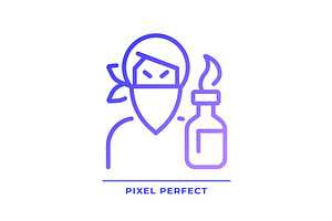 Rebel pixel perfect gradient linear, an Icon by IMG Visuals
