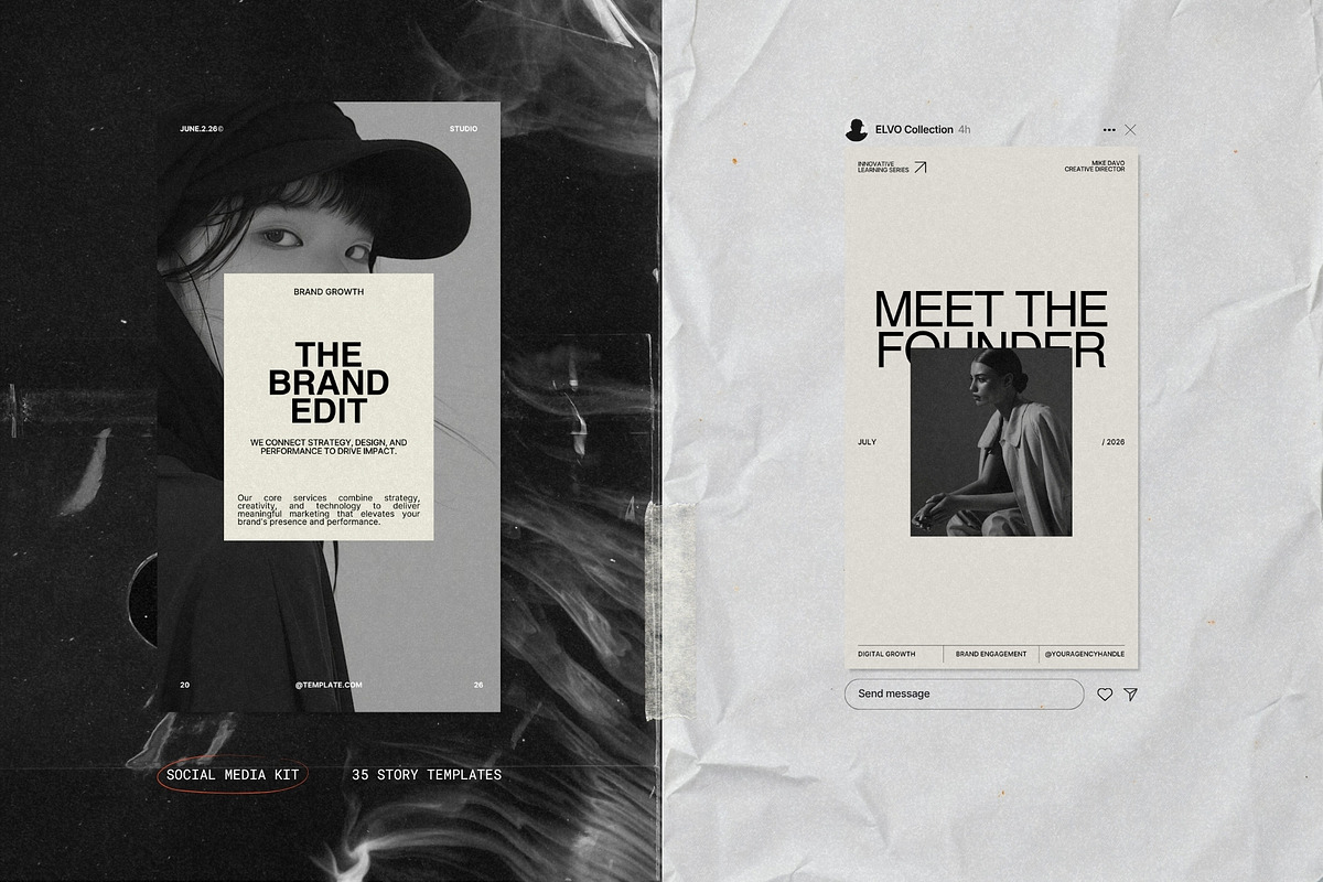 ELVO | Social Media Kit (I), a Social Media Template by Prapti Design (Photo 4 of 10)