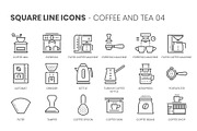 Square line icons, an Outline Icon by Howcolour (Thumbnail 20 of 85)