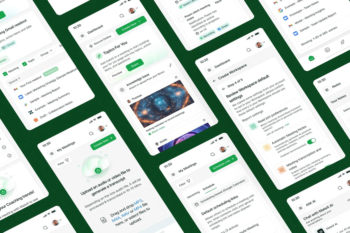 MateX - AI Meeting Assistants UI Kit, an UI Kit Template by Lumina_ui_ux202 (Photo 5 of 7)