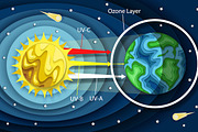Solar system education poster set, an Education Illustration by SiberianArt (Thumbnail 10 of 13)