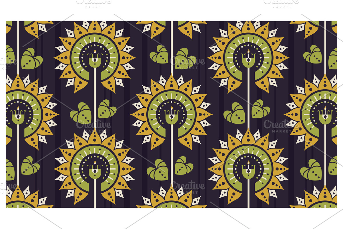 Stylized Floral Motif, a Decorative Illustration by Creative Backgrounds