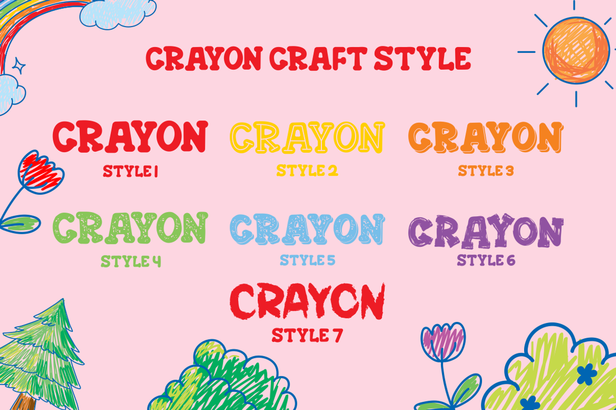 Crayon Craft - Kids Font, a Font by PutraCetol Studio (Photo 7 of 11)