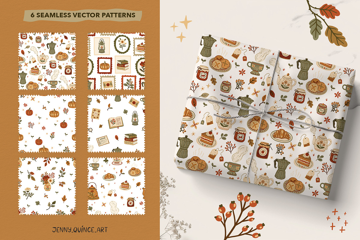Cozy Autumn Rituals – Vector Clipart, a Decorative Illustration by Jenny Quince (Photo 6 of 12)