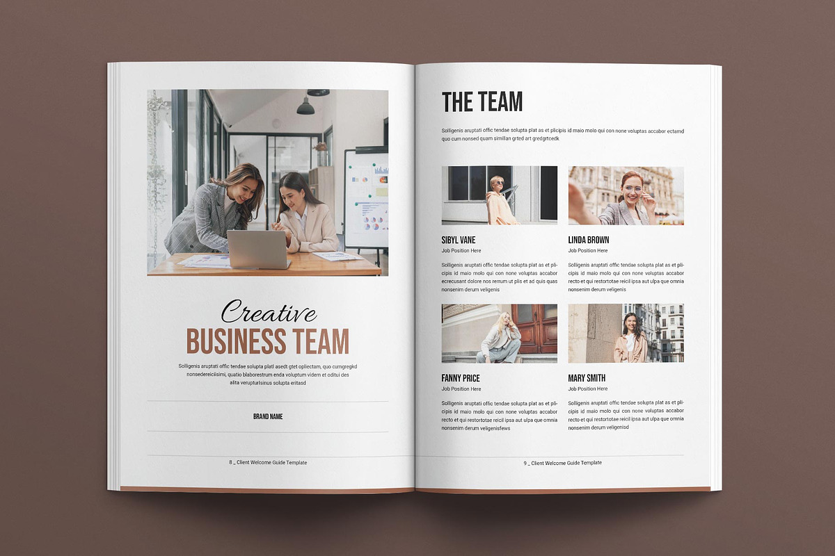 Client Welcome Guide Template, a Magazine Template by E-Type
