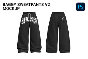 baggy sweatpants V2 mockup