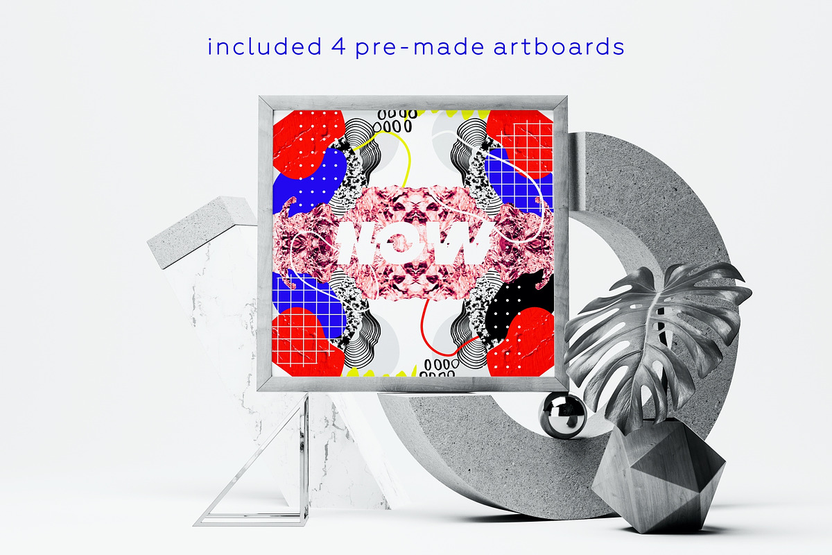 Collage me! Abstraction pattern set, a Pattern Graphic by lisa_kalev (Photo 8 of 12)