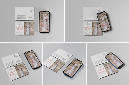 Smartphone and Postcard Mockup