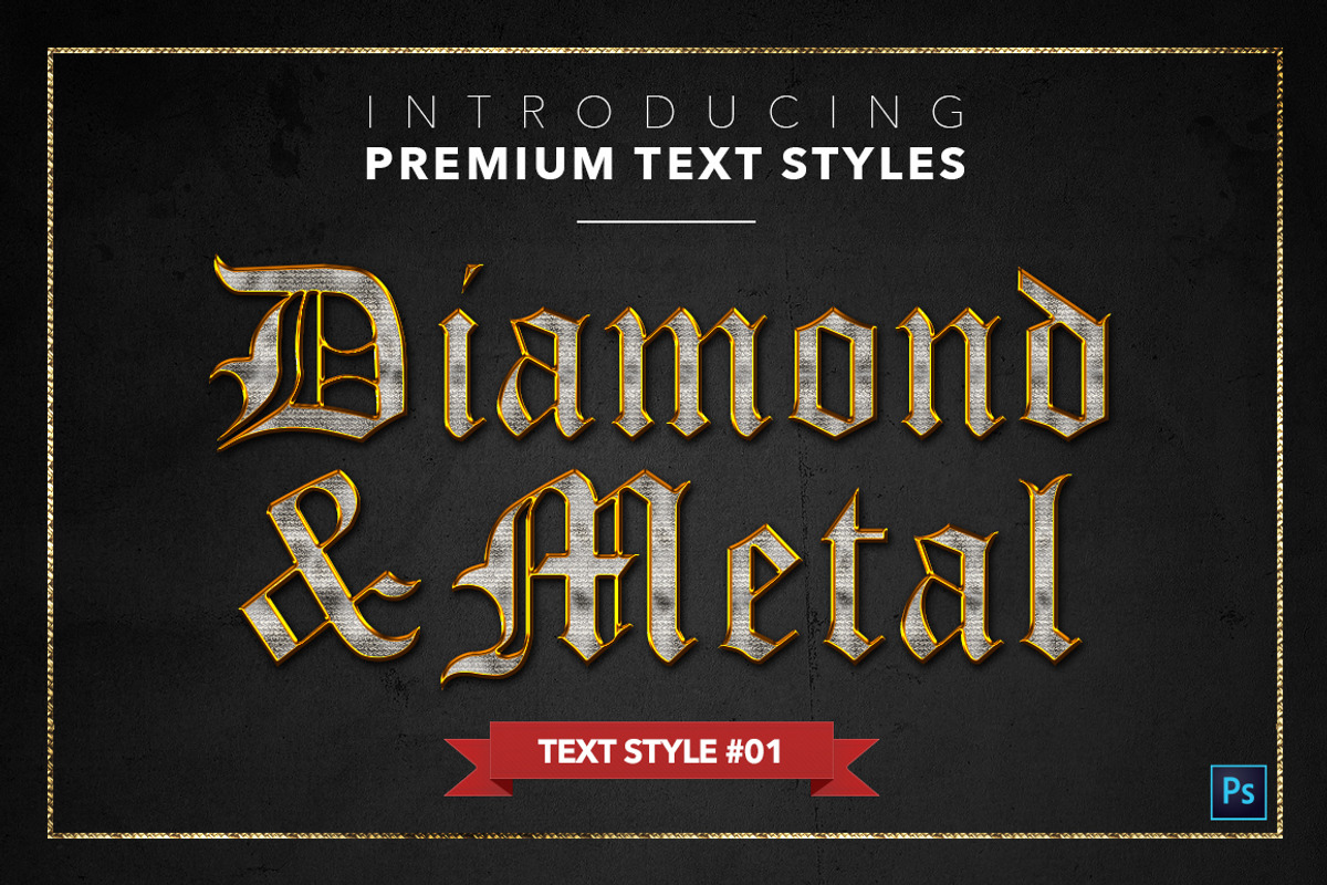 Diamond & Metal #1 - 15 Text Styles preview 2