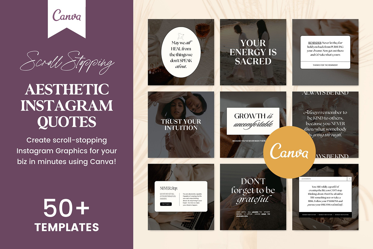 Aesthetic Instagram Quotes Canva, a Social Media Template by Fallon Gerst (Photo 1 of 11)