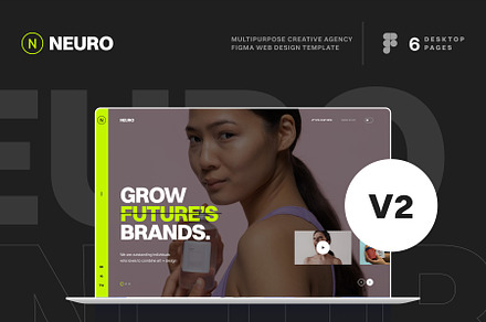 NEURO v2 - Agency Figma Web UI, an UI Kit Template by neuwebz