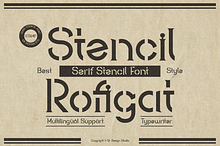 Stencil Rofigat - Typewriter Font