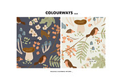 Nursery mushrooms bird plant pattern, a Pattern Graphic by Milatoo (Thumbnail 2 of 3)