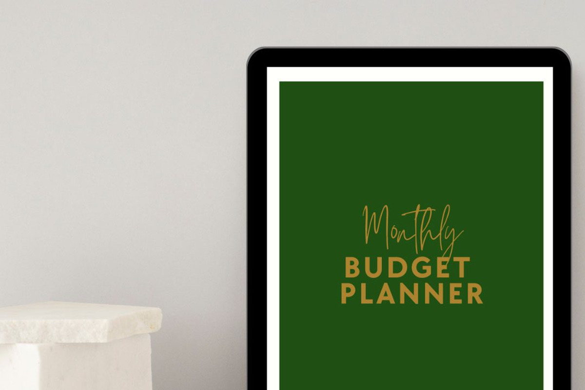 Monthly Budget Tracker, a Stationery Template by Brand Your Biz Co. (Photo 1 of 10)