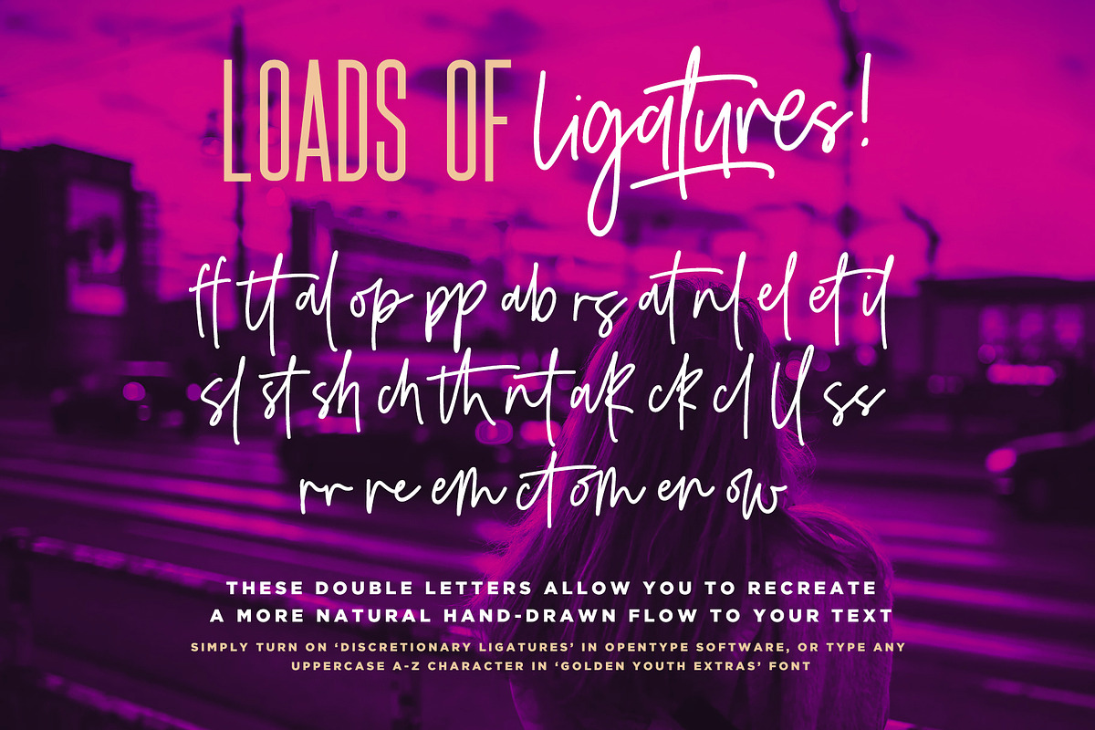 Golden Youth Font Duo, a Sans Serif Font by Sam Parrett (Photo 7 of 9)