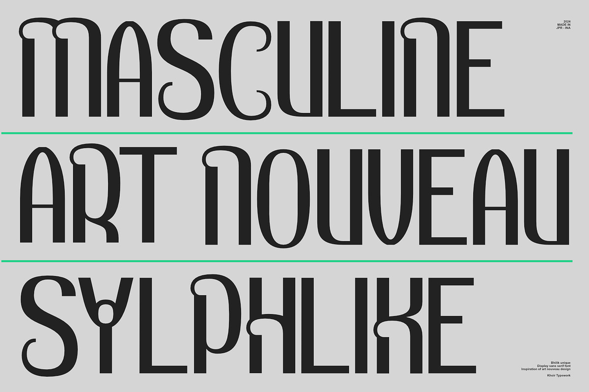 Bhilik - Display Font, a Sans Serif Font by Khoir (Photo 4 of 11)