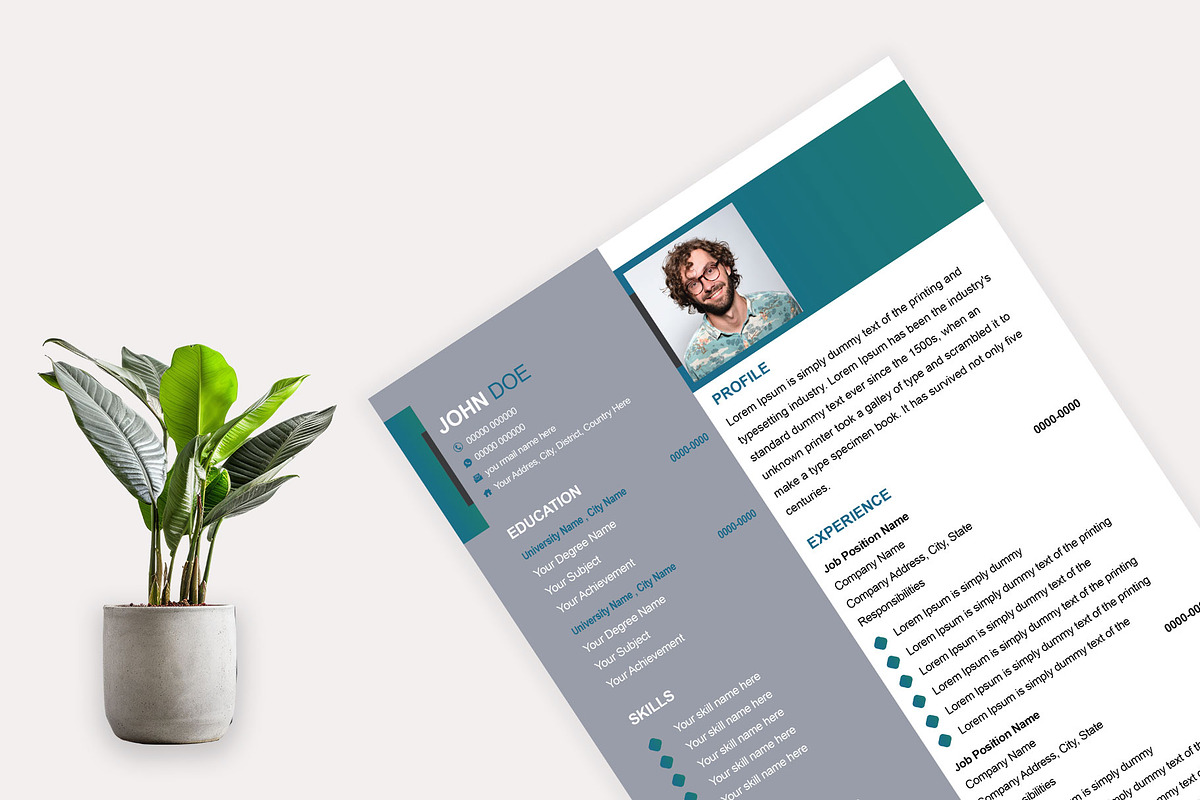 Creative Resume/CV Template, a Resume Template by Annudesign (Photo 2 of 8)