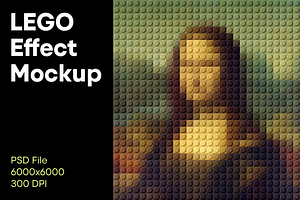 Toy Brick Effect Mockup