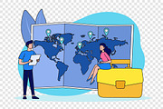 Global Business Strategy Analysis, a Person Illustration by Partikusi Design (Thumbnail 3 of 3)
