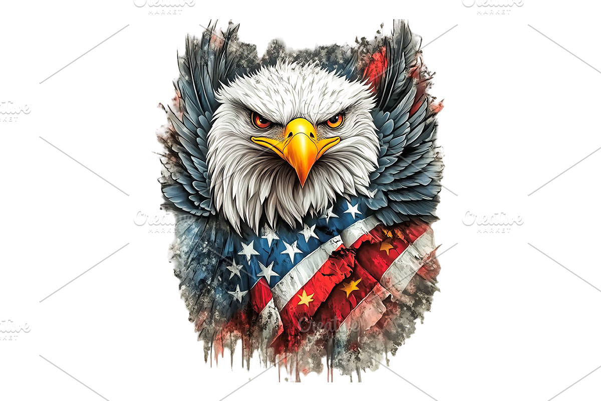 American Eagle Patriotic PNG, an Animal Illustration by VetalStock