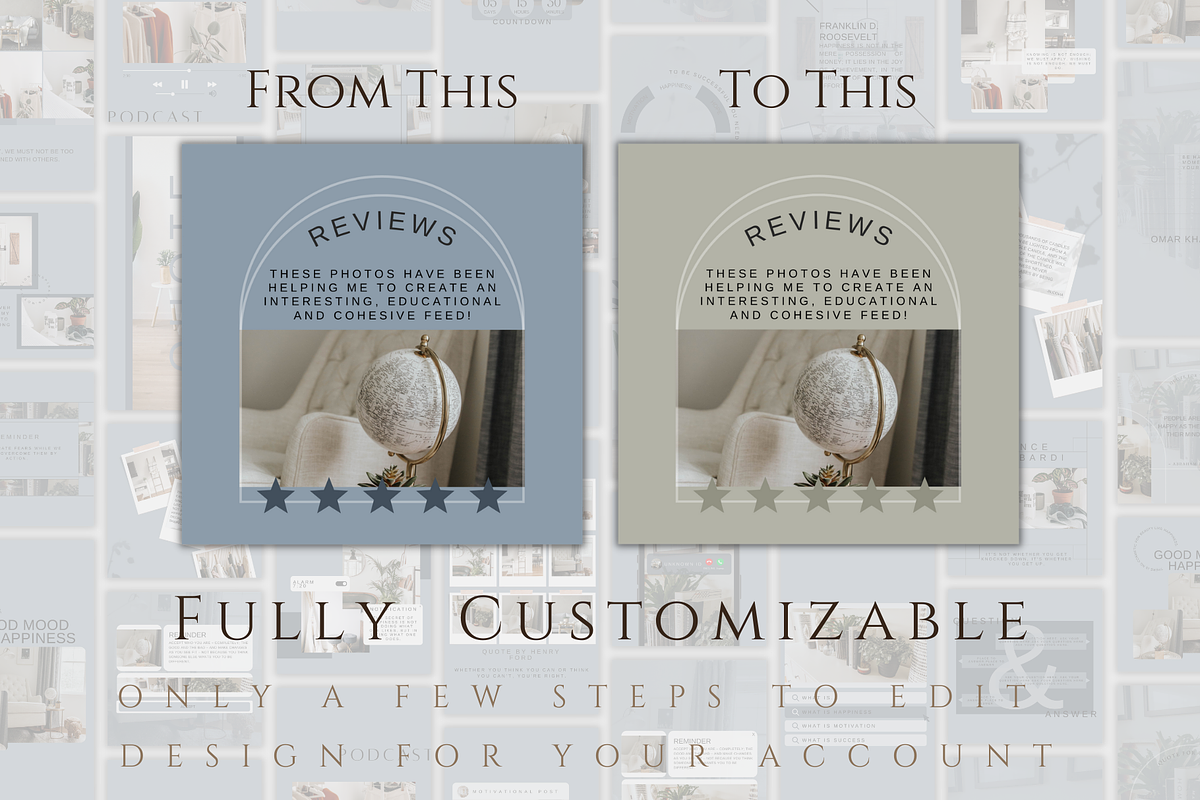 Blue Social Media Branding Bundle, a Social Media Template by BRANDcontent
