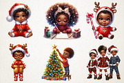 African American Christmas Clipart, an Illustration by RobertsArt (Thumbnail 3 of 7)