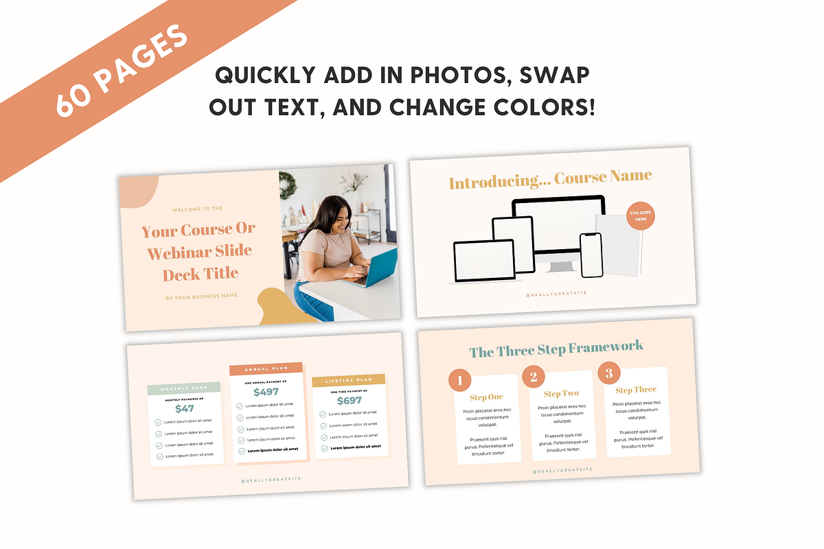 Course & Webinar Slide Deck Canva, a Presentation Template by The Template Lounge (Photo 3 of 7)