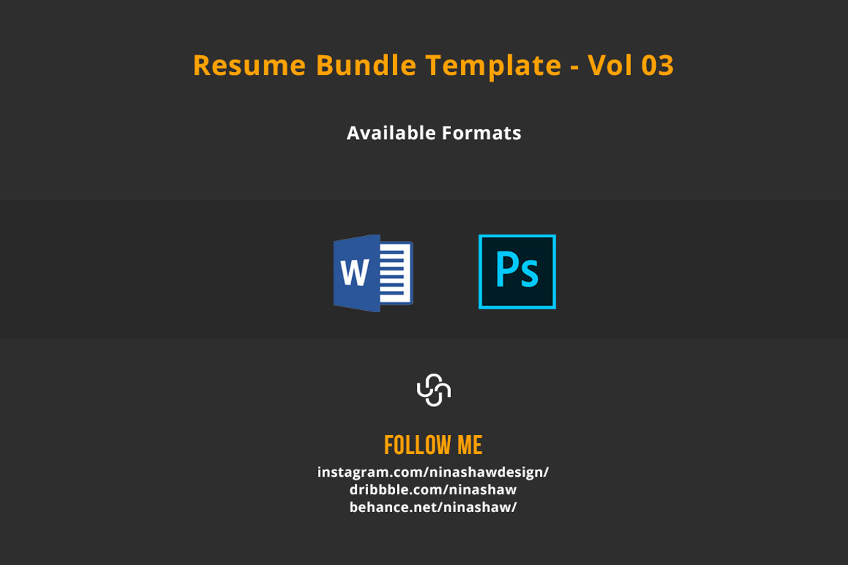 Resume Template Bundle - Vol 03, a Resume Template by Nina Shaw (Photo 8 of 8)