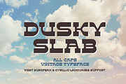Dusky Slab - vintage font, a Slab Serif Font by Gleb Guralnyk (Thumbnail 1 of 6)