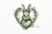 Vintage Rabbit With Heart Clipart, an Animal Illustration by New-School-Wave (Thumbnail 2 of 5)