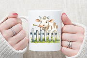 Funny Cows Clipart Cute Cow Png Farm, an Illustration by Sublimation Artist (Thumbnail 5 of 6)