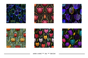 Tulip Retro Art Style Patterns, a Pattern Graphic by karenfoleyphoto (Thumbnail 4 of 17)