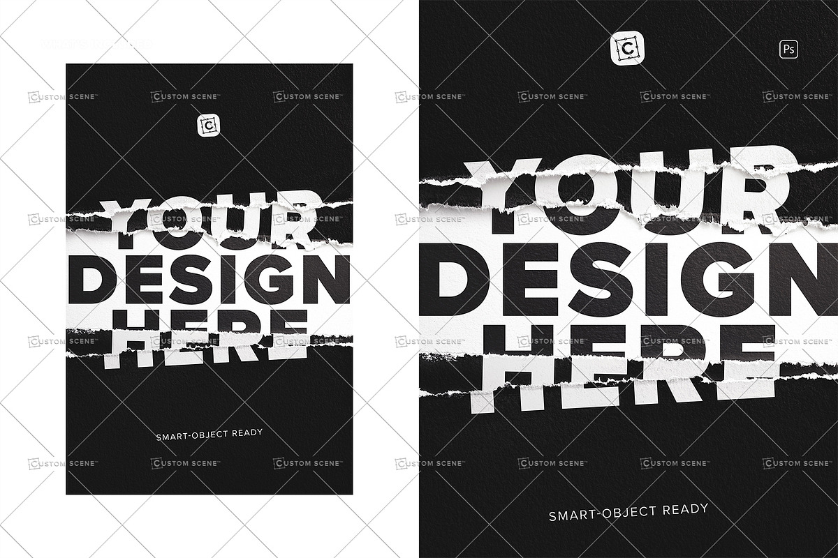 Ripped Paper Collage Poster, a Product Mockup by Custom Scene (Photo 10 of 10)