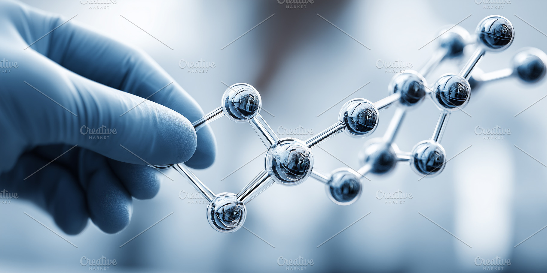 Gloved scientist hand holding, a Health & Medical Photo by MistyDay