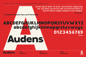 Audens - Sans Serif Font Family