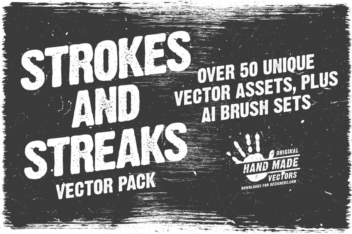 Strokes and Streaks - Vector pack, a Texture Graphic by Downloads for Designers (Photo 1 of 9)