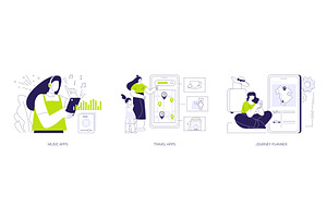 Lifestyle applications abstract, a Technology Illustration by Visual Generation