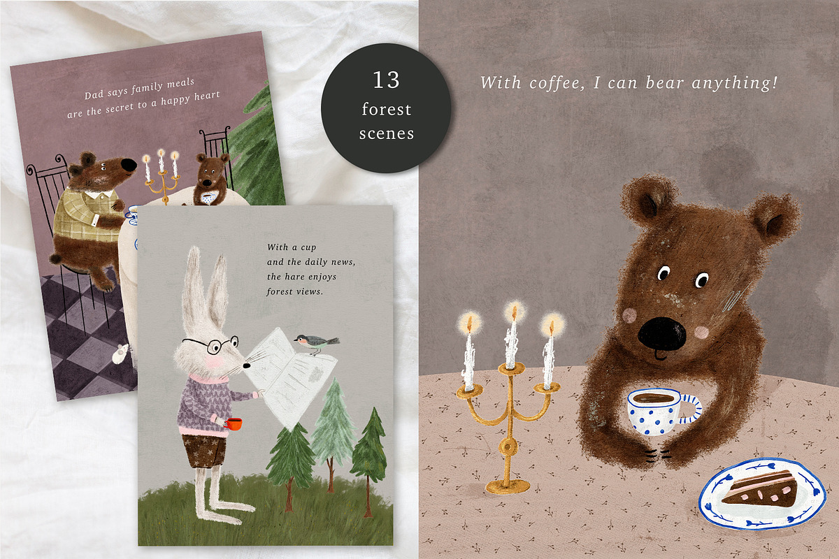 FOREST CAFE, an Animal Illustration by Oksana Stepova (Photo 10 of 16)