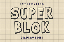 Super Blok outline cartoon font