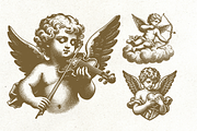 Valentine Cupid Vintage Bundle, a Decorative Illustration by ClipArtRoom (Thumbnail 4 of 7)