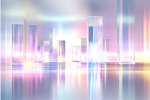 Abstract geometric glass structures, an Illustration by Lermont51